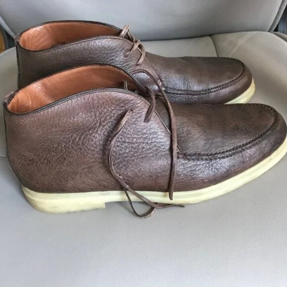 LORO PIANA Men's Walk LEATHER Chukka Boots EU 41.5, US 8